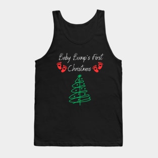 Baby Bumps First Christmas, Baby Announcement Design Tank Top